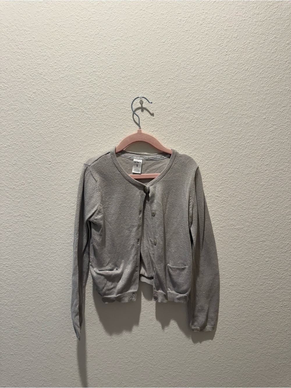 Carter's Girls Silver Sparkle Cardigan